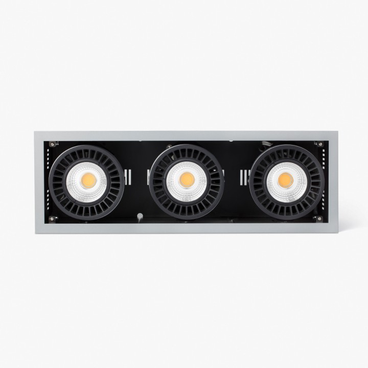 Faro COLIN-3 empotrable gris CRI95 72-108W 4000K 56°