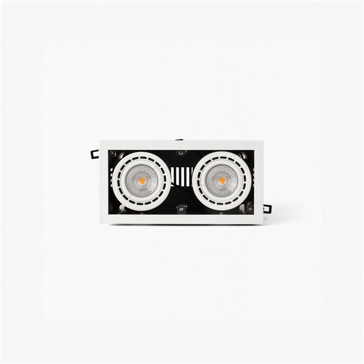 Faro NANO COLIN-2 empotrable blanco con marco 14-26W 2700K 20°
