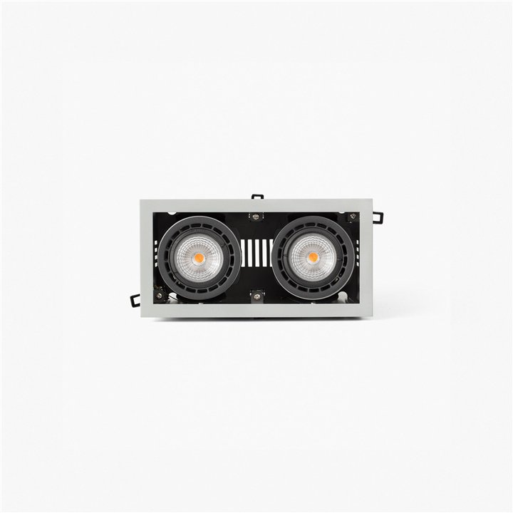 Faro NANO COLIN-2 empotrable gris con marco 14-26W 2700K 20°