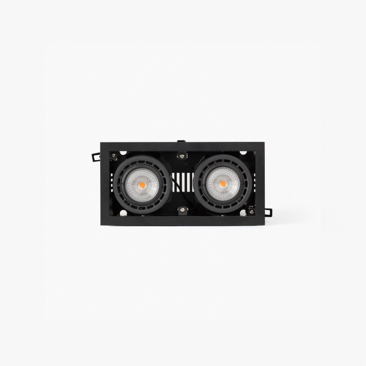 Faro NANO COLIN-2 empotrable negro con marco 14-26W 3000K 20°
