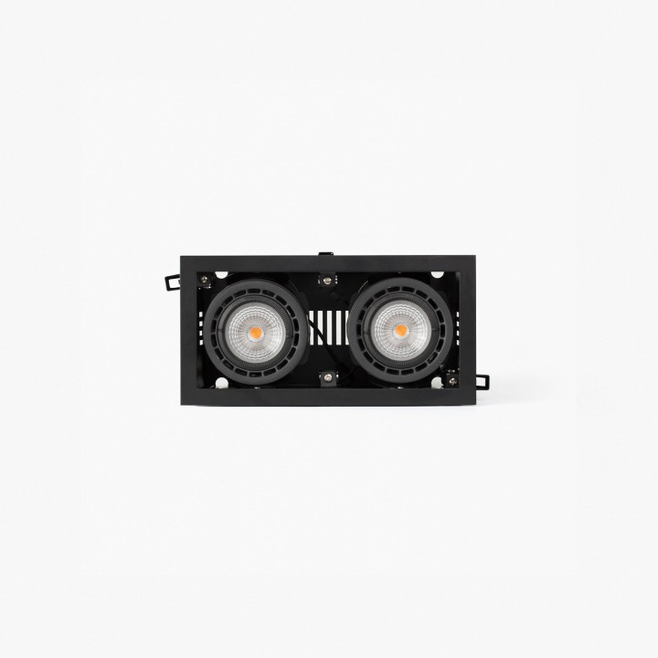 Faro NANO COLIN-2 empotrable negro con marco 14-26W 4000K 56°
