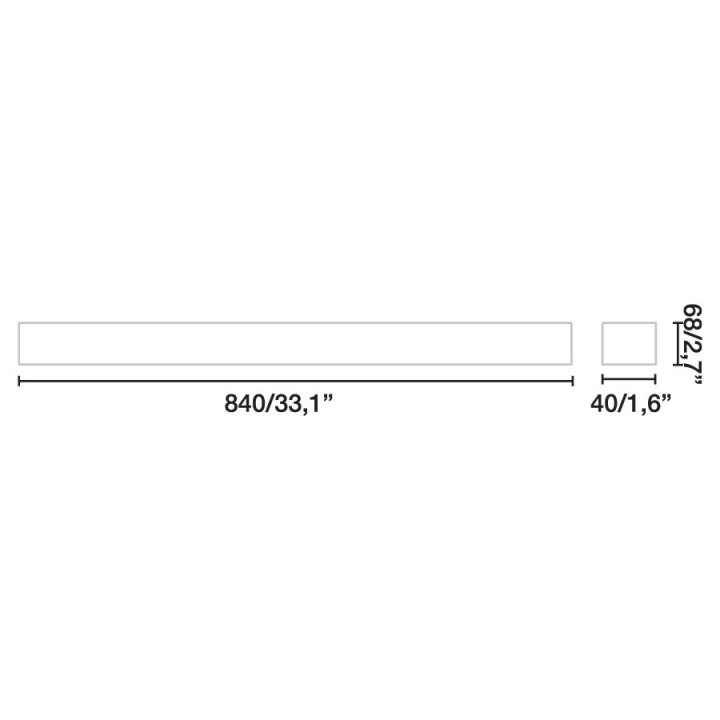 Faro VIA Superficie blanco 84CM 17W 4000K