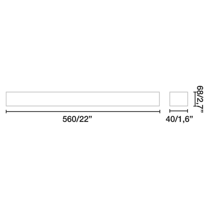 Faro VIA Superficie blanco 56CM 17W 4000K