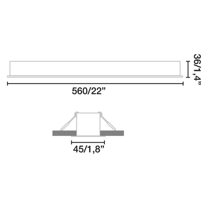 Faro VIA Empotrable blanco 56CM 12W 4000K