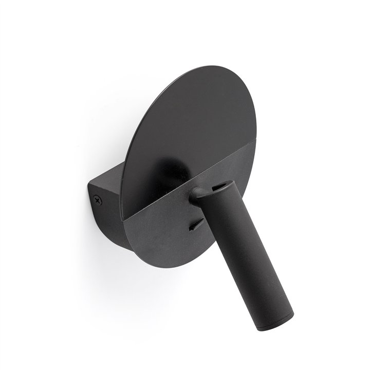 Faro DUAS Lámpara aplique lector negro con USB