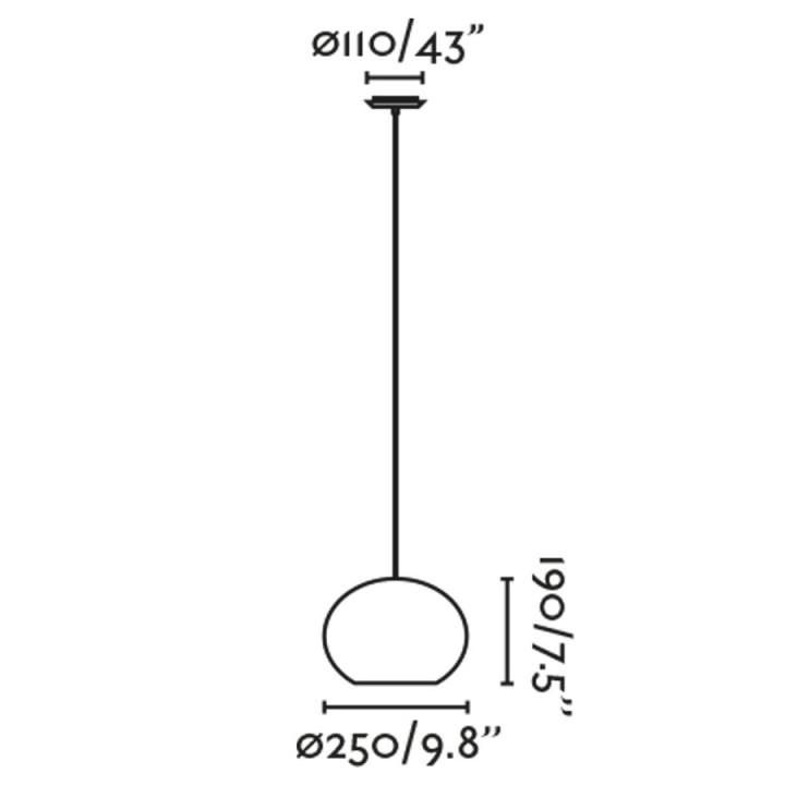 Faro HAKA 250 Lámpara colgante negra/ratán