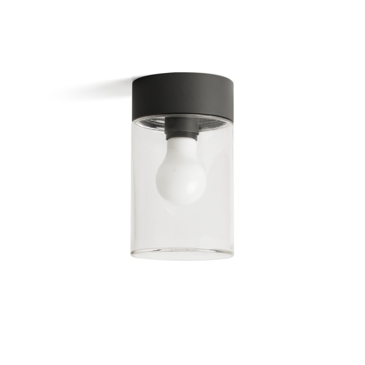 Faro KILA 200 Lámpara plafón gris oscuro transparente
