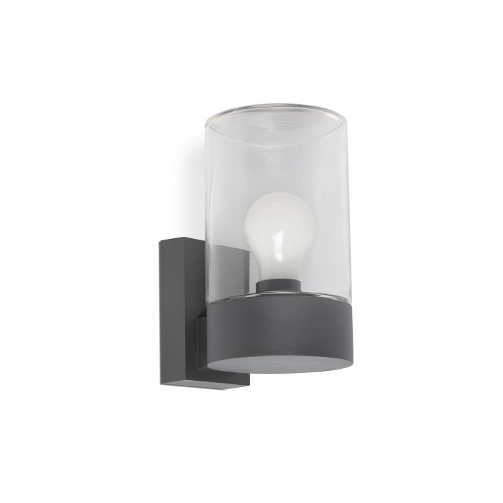Faro KILA Lámpara aplique gris oscuro transparente