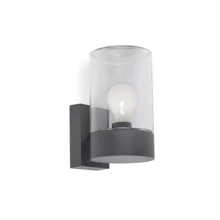 Faro KILA Lámpara aplique gris oscuro transparente