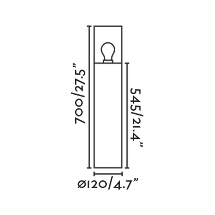 Faro KILA 700 Lámpara baliza gris oscuro transparente