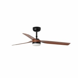 Faro PUNT M LED Ventilador negro/madera oscura DC SMART