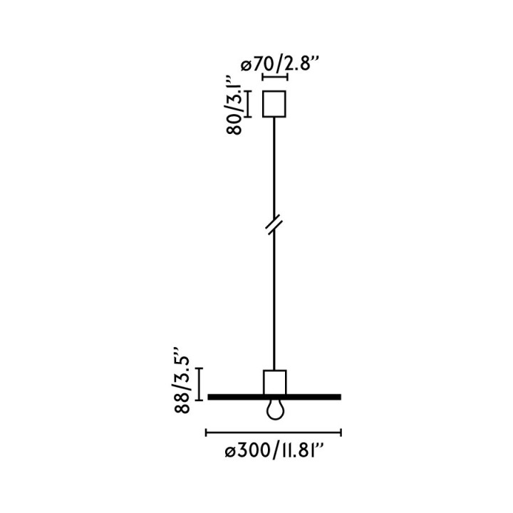Faro CONFETTI 300 lámpara colgante marmóreo reciclada ø30cm