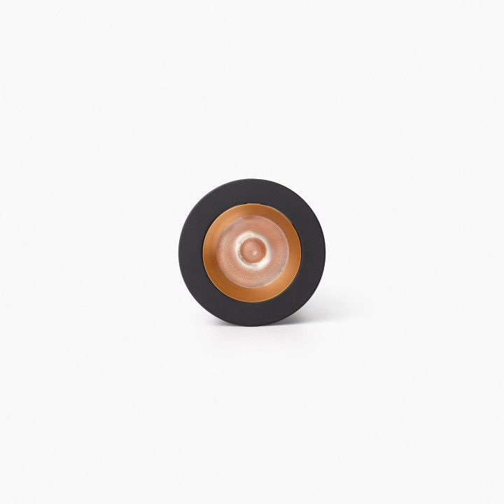 Faro UNO downlight empotrable negro/oro 8W 11° 2700K CRI90 dali
