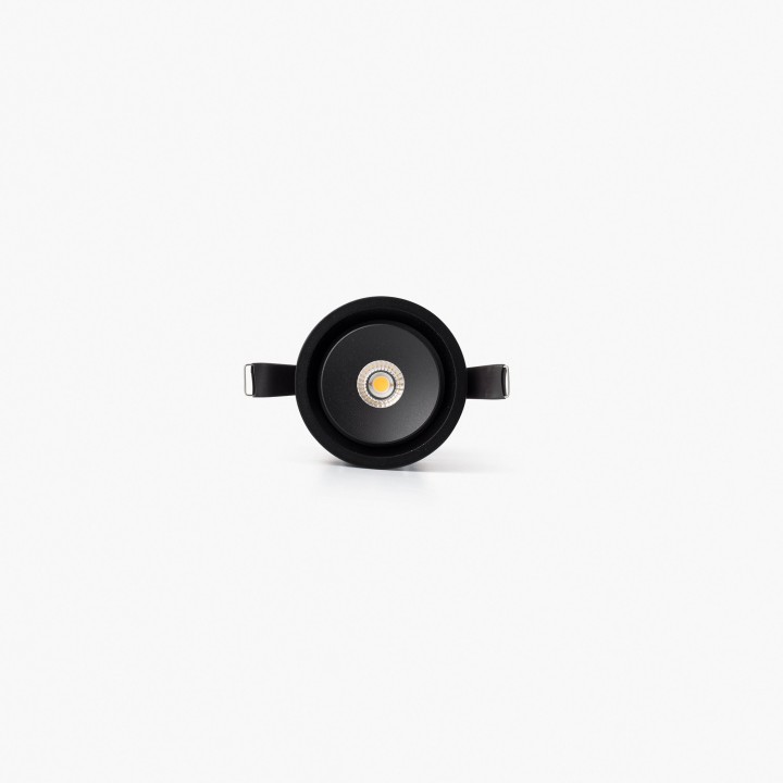 Faro TEIDE downlight empotrable orientable negro 10W 50° 3000K CRI97 dali