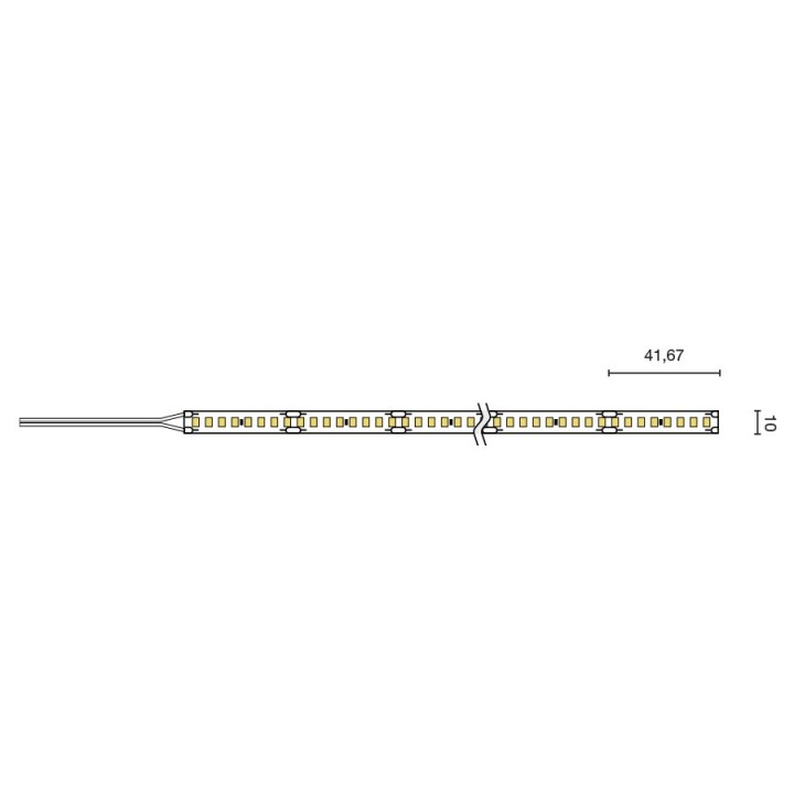 Faro Tira LED 2835 19.2W 192LED/M IP20 2700K CRI80
