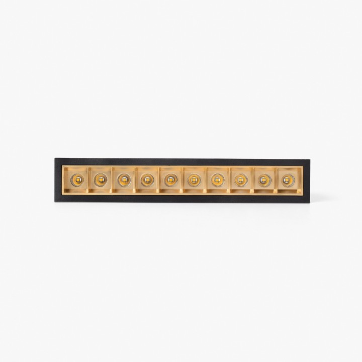 Faro TROOP empotrable 10x2W negro-oro 15° 3000K CRI90