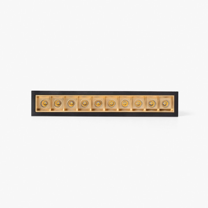 Faro TROOP empotrable 10x2W negro-oro 36° 2700K CRI90