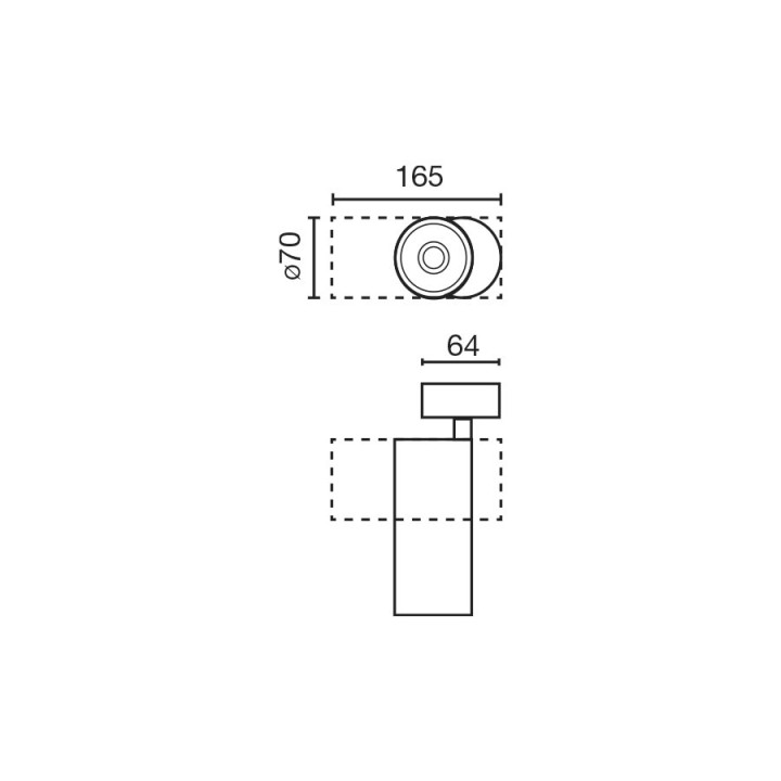 Faro FOST SURFACE proyector blanco Ø70 28W 23° 4000K CRI97