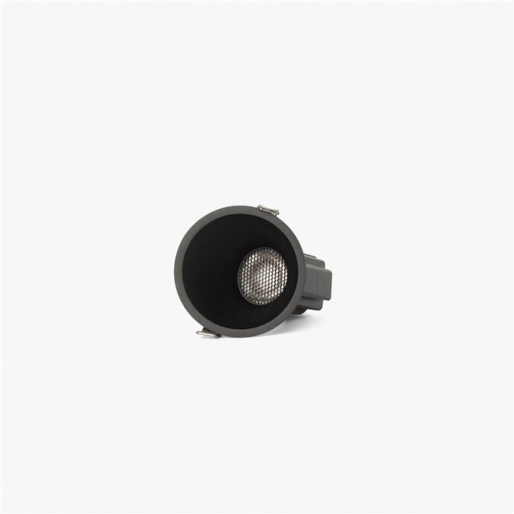 Faro TULIPA downlight empotrable negro asimétrico 10W 36° 4000K CRI90 dali