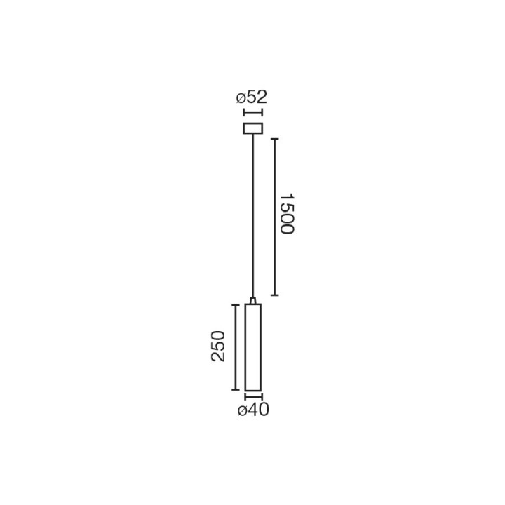 Faro FOST PENDANT colgante blanco Ø40 7W 18° 2700K CRI90