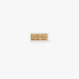 Faro TROOP empotrable 3x2W blanco-oro 36° 2700K CRI90