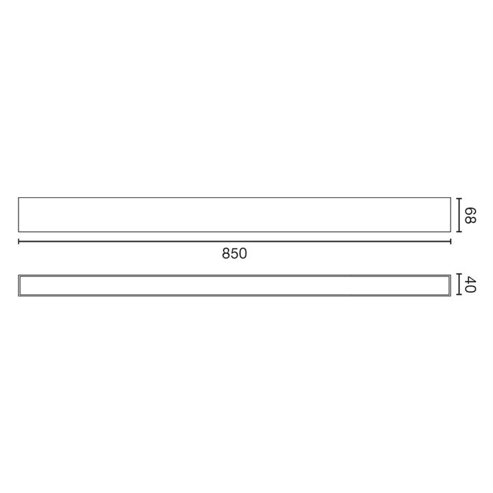 Faro VIA EVO aplique up&down 850 38+14W 3000K negro