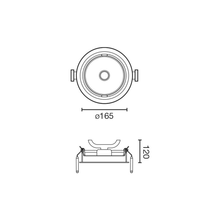 Faro OPTIC empotrable negro FASHION 24-36W 56º