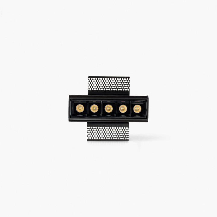 Faro TROOP empotrable 5x2W negro 36° trimless 2700K CRI90