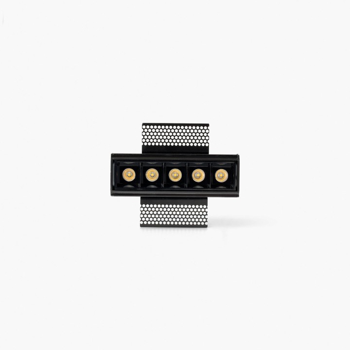 Faro TROOP empotrable 5x2W negro 48° trimless 4000K CRI90