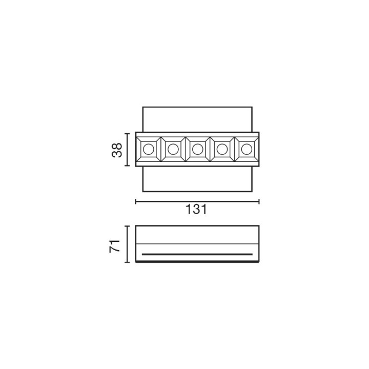 Faro TROOP empotrable 5x2W oro 48° trimless 2700K CRI90