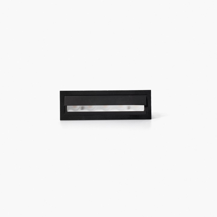 Faro TROOP Bañador de pared empotrable negro-negro 3000K CRI90