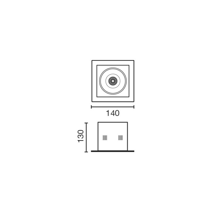Faro MINI COLIN-1 empotrable blanco 25W MEAT 56°