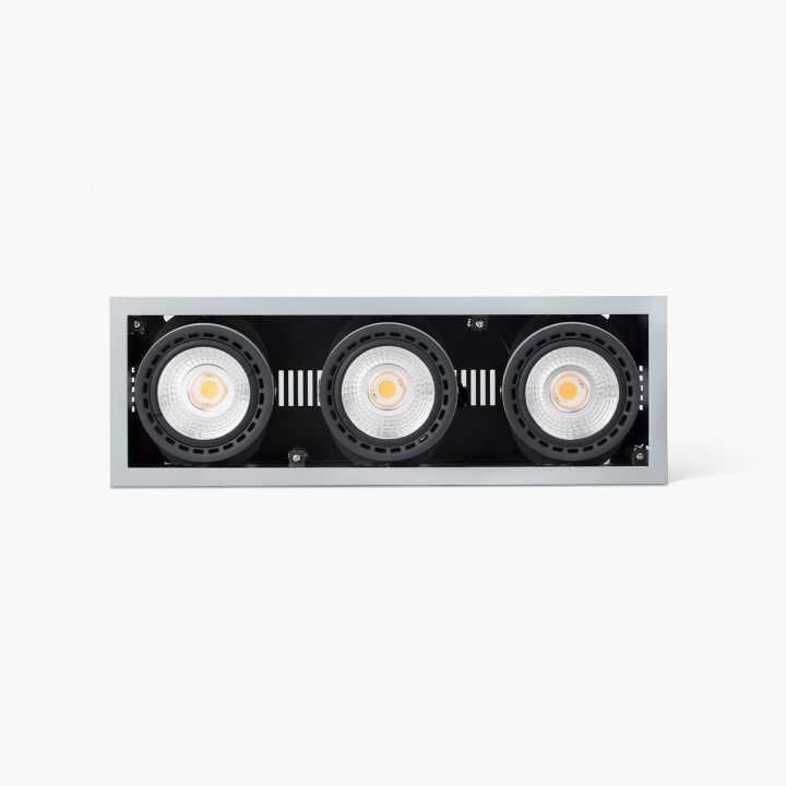 Faro MINI COLIN-3 empotrable gris 75W BREAD 20°