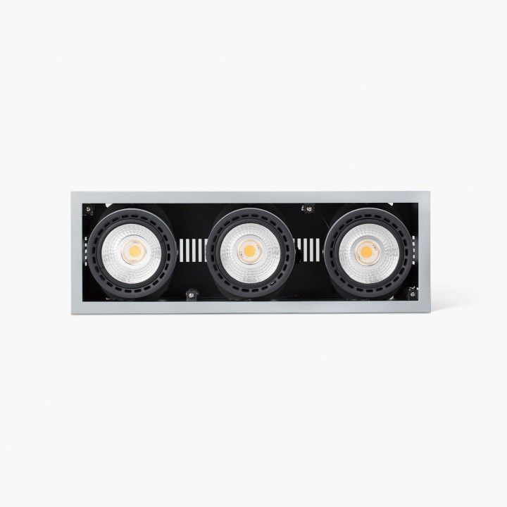 Faro MINI COLIN-3 empotrable gris 75W BREAD 56°