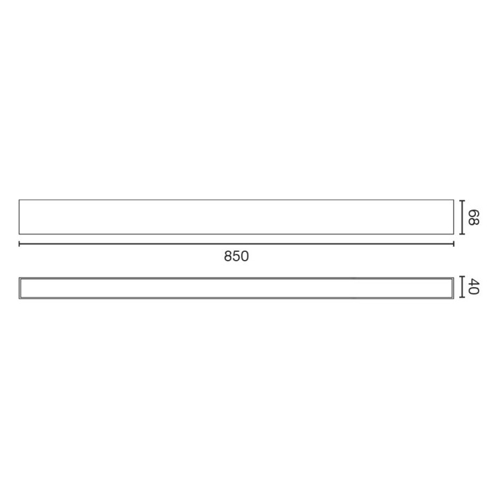 Faro VIA EVO up&down 850 38+14W 3000K blanco