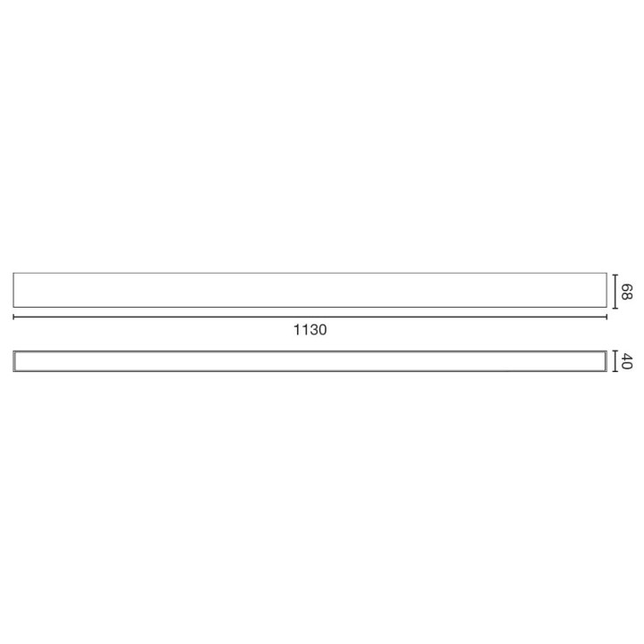 Faro VIA EVO aplique up&down 1130 51+21W 4000K blanco