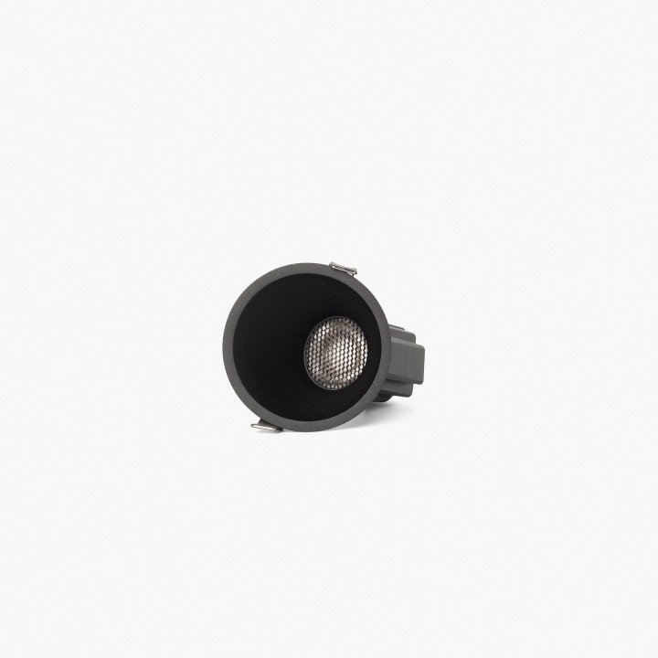 Faro TULIPA downlight empotrable negro asimétrico 10W 36° 3000K CRI90 casambi
