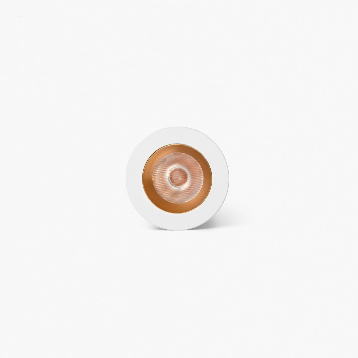 Faro UNO downlight empotrable blanco/oro 8W 11° 2700K CRI90