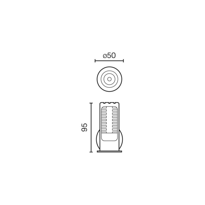 Faro UNO downlight empotrable negro/negro 8W 11° 3000K CRI90