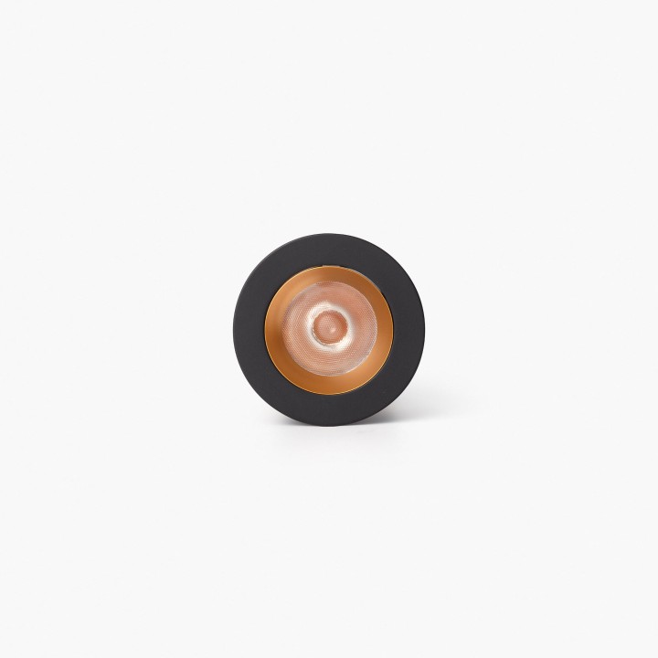 Faro UNO downlight empotrable negro/oro 8W 37° 2700K CRI90 dali