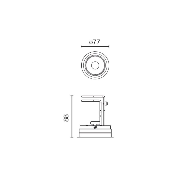 Faro TEIDE downlight empotrable orientable blanco 10W 40° 2700K CRI90