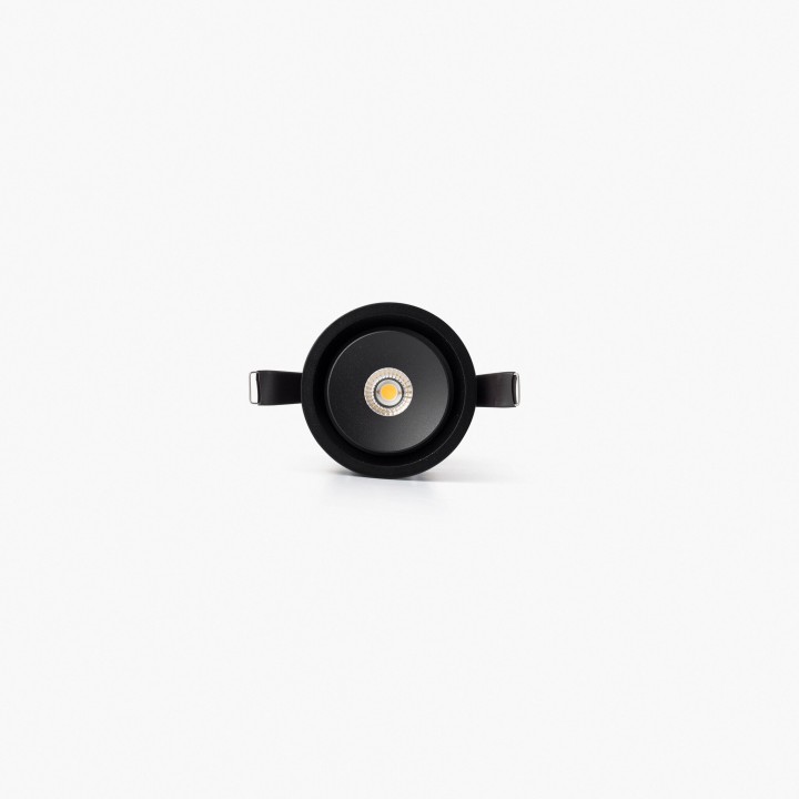 Faro TEIDE downlight empotrable orientable negro 10W 80° 3000K CRI97 dali
