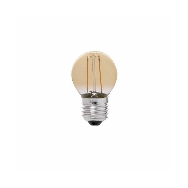 Bombillas LED Faro G45 E27 LED 2W FILAMENTO AMBAR 2200K