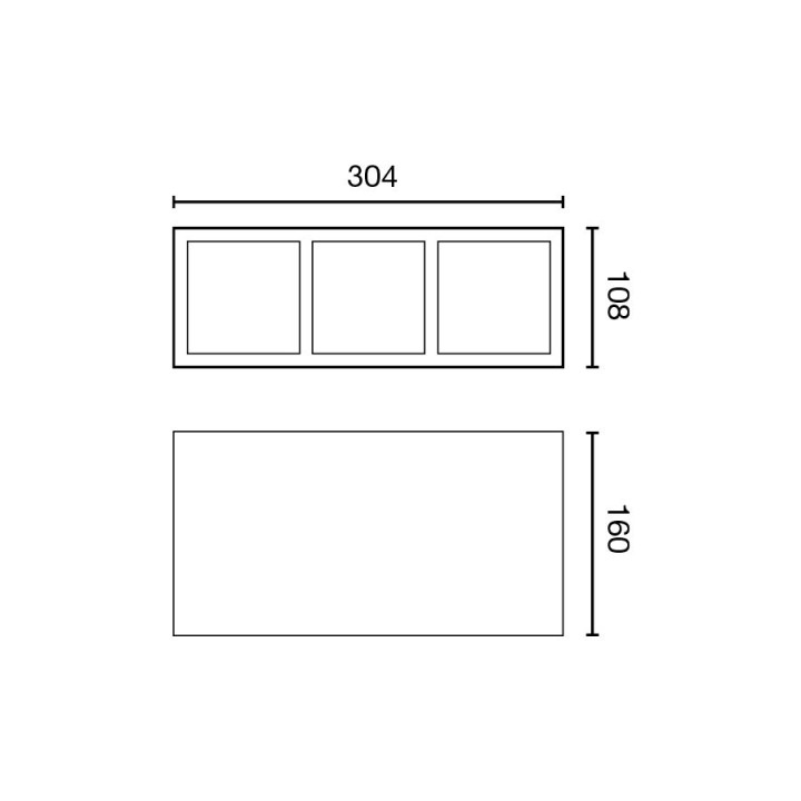 Faro PODIUM Caja de superficie blanco 3L