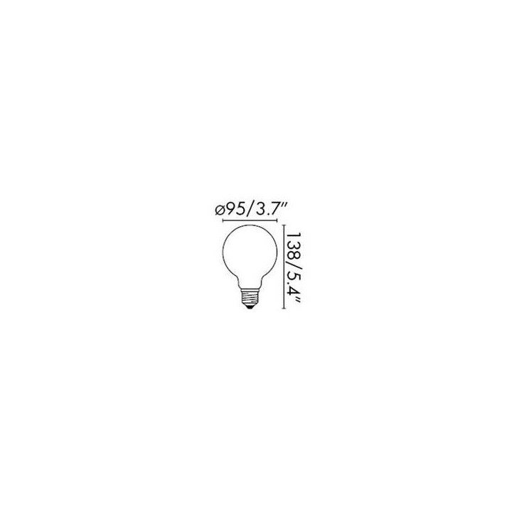 Bombillas LED Faro G95 MATE LED E27 6W 2700K 800Lm