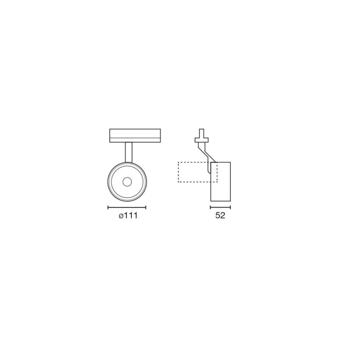 Faro TARGET proyector carril blanco 28W 35° BREAD casambi