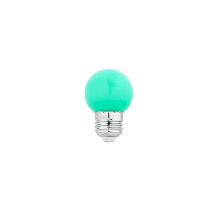Bombillas LED Faro G45 LED E27 1W VERDE
