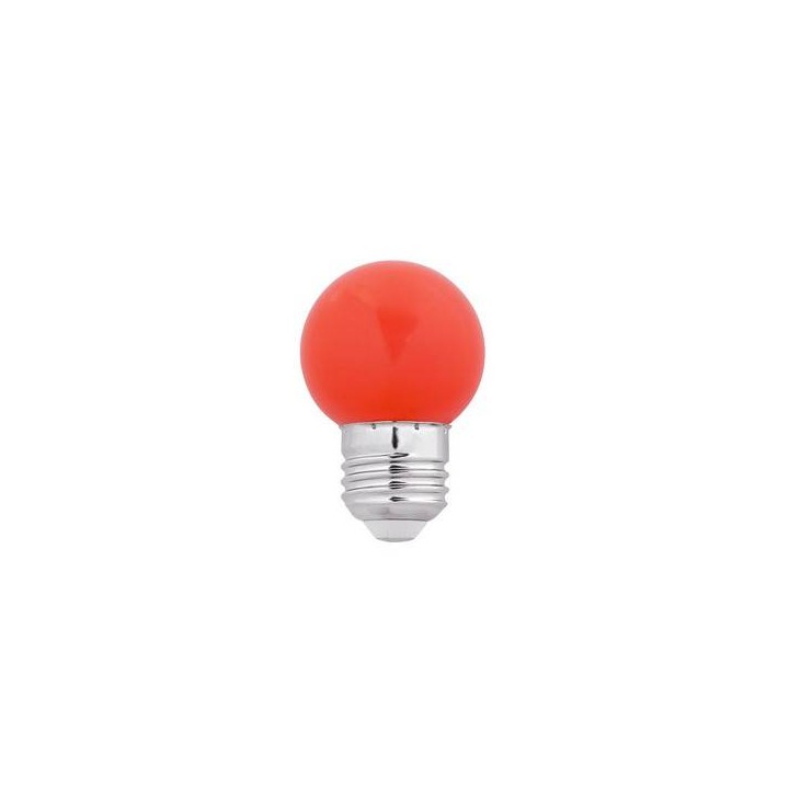 Bombillas LED Faro G45 LED E27 1W ROJA