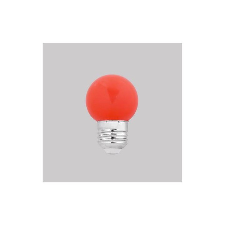 Bombillas LED Faro G45 LED E27 1W ROJA