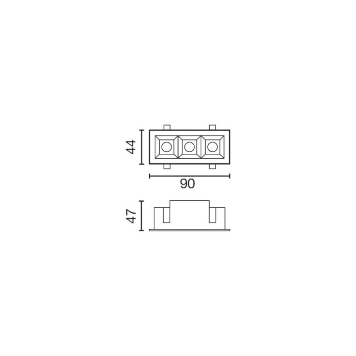 Faro TROOP empotrable 3x2W blanco-blanco 15° 3000K CRI90